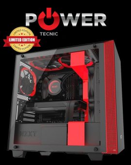 Gabinete NZXT H400I Negro - Rojo  Cristal Templado  Micro ATX / ITX