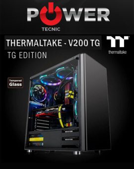 GABINETE THERMALTAKE V200 TG BLACK VIDRIO TEMPLADO GAMING