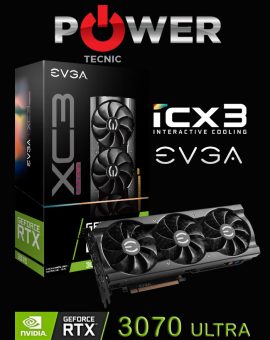 EVGA- RTX 3070 - XC3 - ULTRA GAMING - 8GB GDDR6 - iCX3 COOLING - ARGB LED - 8K -  "PLAKA POSTERIOR METALICA"