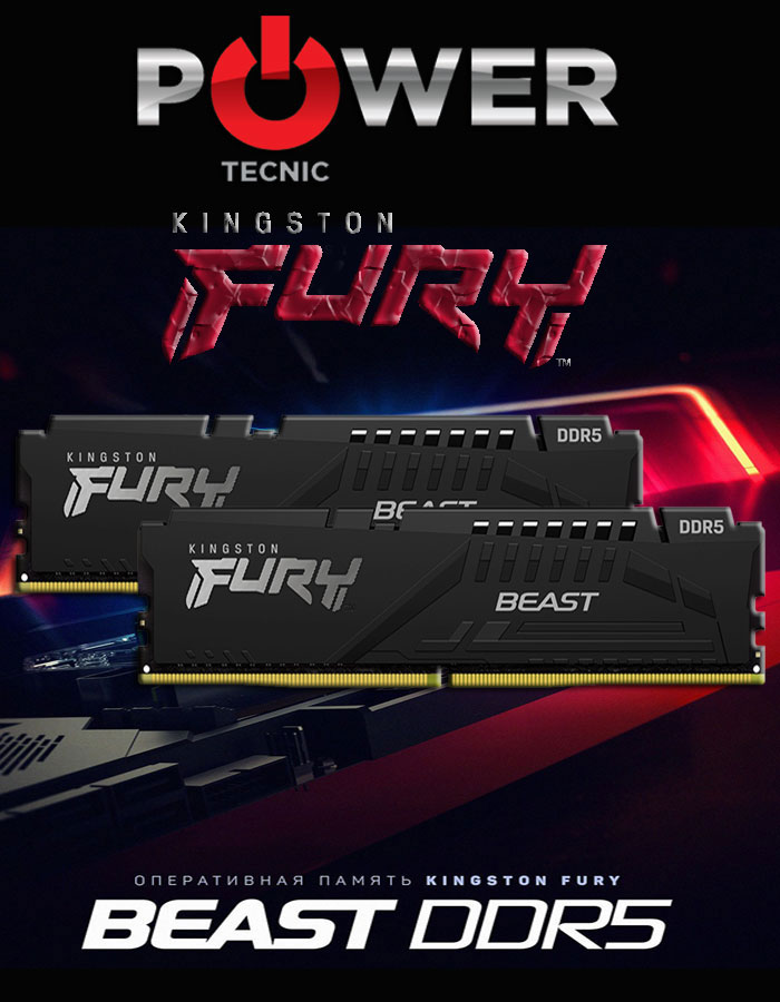 MEMORIAS RAM - KINGSTON FURY BEAST "32Gb DDR5 - 5200Mhz" "2x16" GAMING