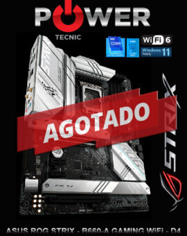 MOTHERBOARD - ASUS ROG STRIX B660-A GAMING WIFI D4 - Socket LGA1700 Intel - DDR4 - 13ª y 12ª Generación - BLANCA