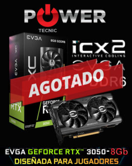 EVGA - GEFORCE - RTX 3050 XC  "8GB DDR6"  GAMING - PLACA TRASERA METALICA