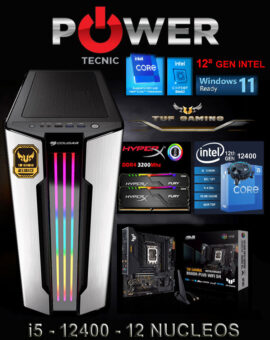 PC - ASUS TUF - i5 12400F - 12 NUCLEOS - MOTHER TUF PRO WiFi 12ª GEN - 16GB KINGSTON FURY 3200Mhz RGB
