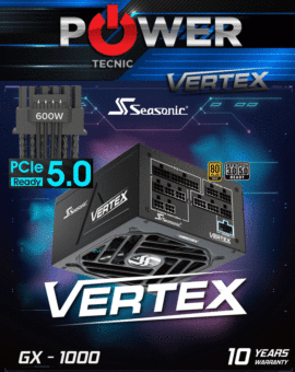 FUENTE - SEASONIC - VERTEX - GX -1000W 80 PLUS GOLD  "NUEVOS CONECTORES"  "ATX 3.0 // PCIe 5.0"  TOTALMENTE MODULAR