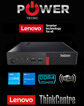 PC – LENOVO – ThinkCentre – M710Q – i3 – 6100T – 8Gb DDR4 2400Mhz – SSD HP M.2 – 256Gb a 3200Mbps – WINDOWS 10 PRO