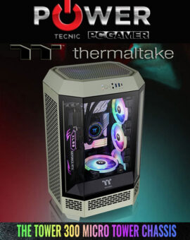 GABINETE – THERMALTAKE – TOWER 300 – VERTICAL – VERDE MATCHA